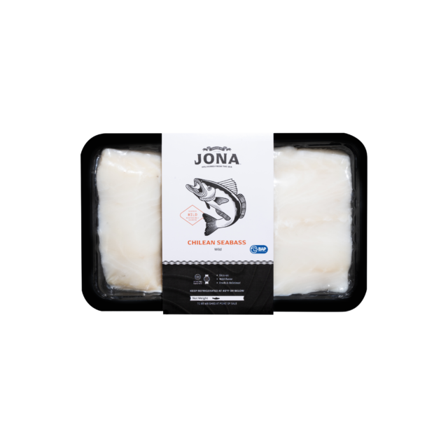 JONA Chilean Seabass Filet Tray Packed