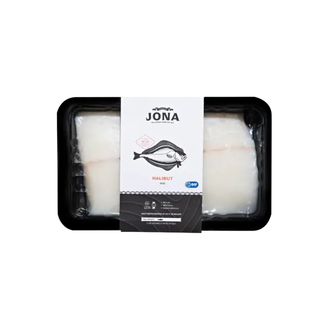 JONA Halibut Filet Tray Packed